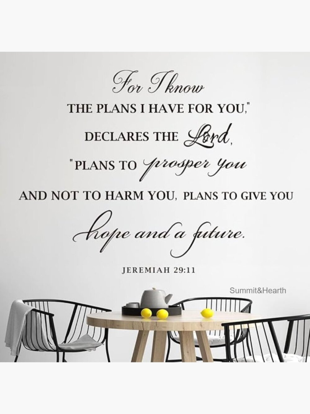 Large Bible Verse Wall Decal Inspirational Quote Sticker Home Office Decor
